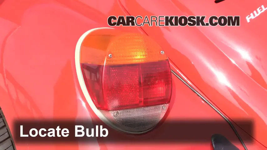 1976 Volkswagen Beetle 1.6L 4 Cyl. Convertible Luces Luz de reversa (reemplazar foco)